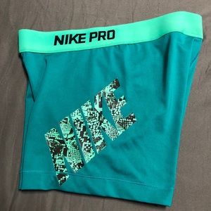 Turquoise Nike Pro Shorts
